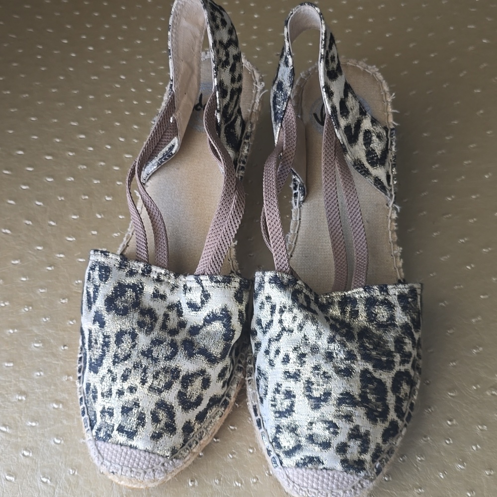 Vidorreta NEW Leopard Print Espadrille Wedge, Sz 40 - Picture 6 of 11